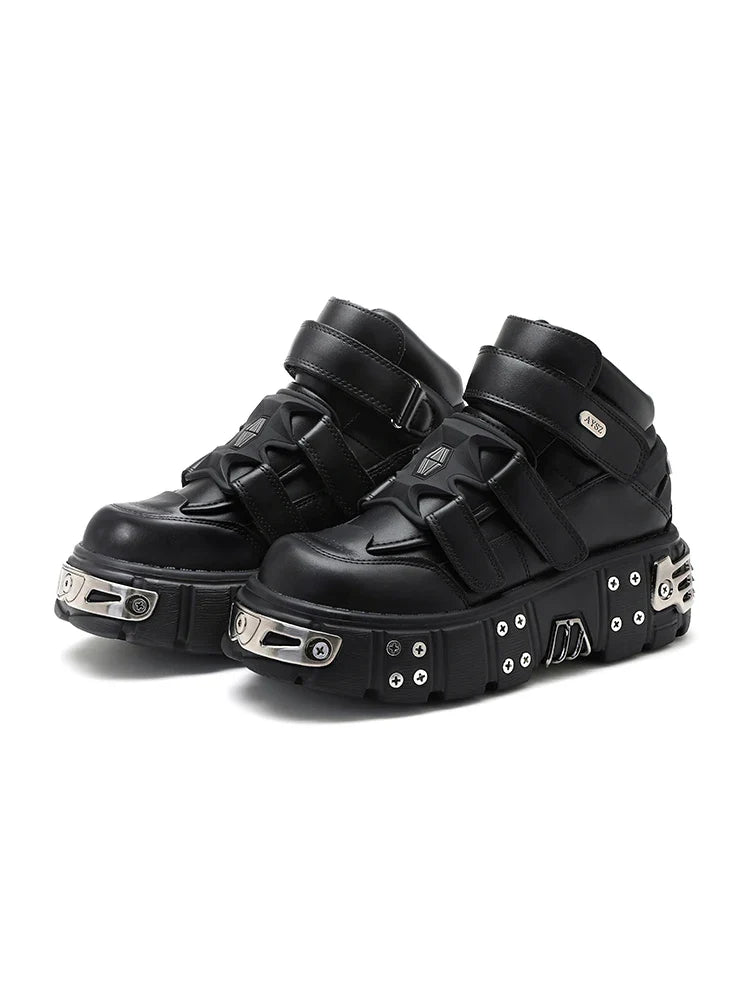 Grunge Heavy Metal Low Platform Shoes