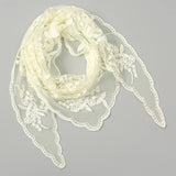Soft Girl Solid Color Hollow Out Headscarf