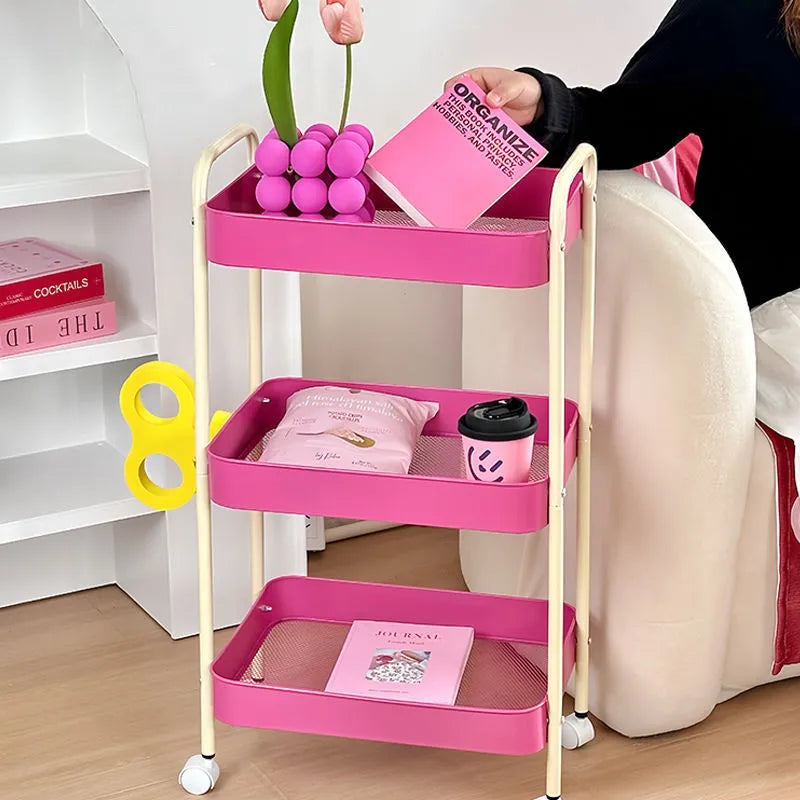 Pink 3-Layer Storage Shelf