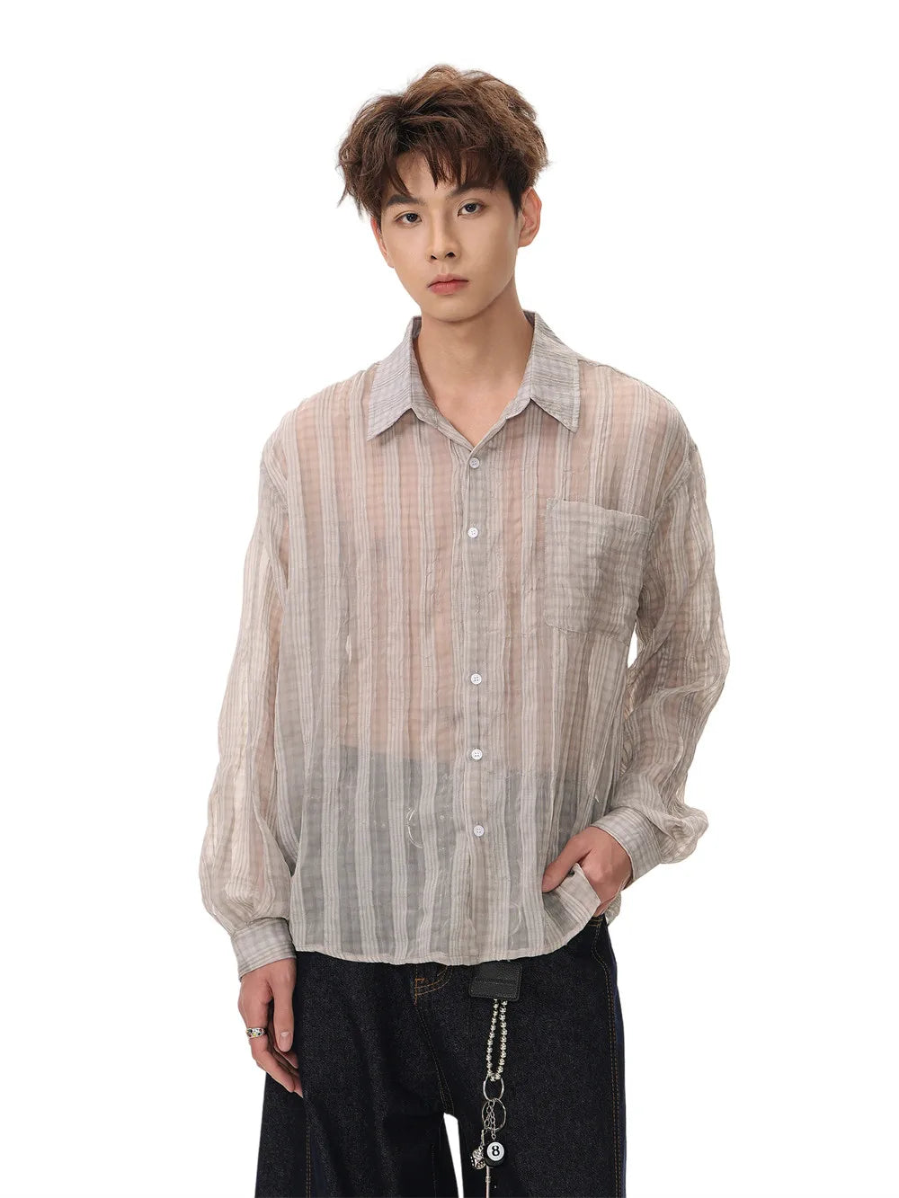 Retro Fleeced Plaid Long Sleeve Shirt