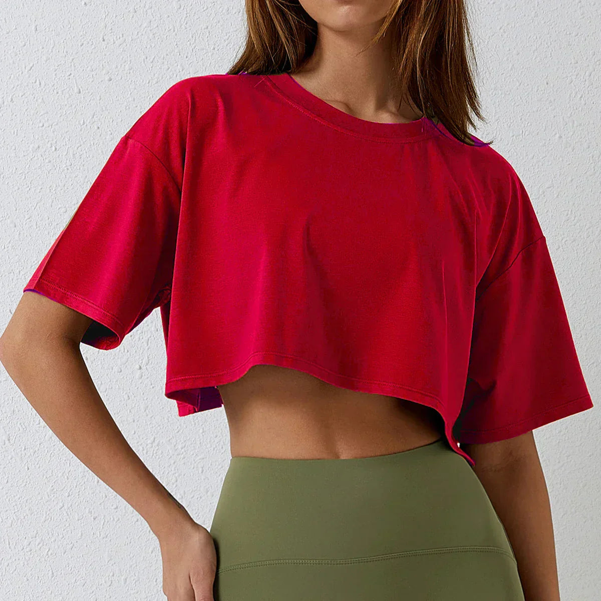 Casual Breathable Short-Sleeve Dance Fitness Top