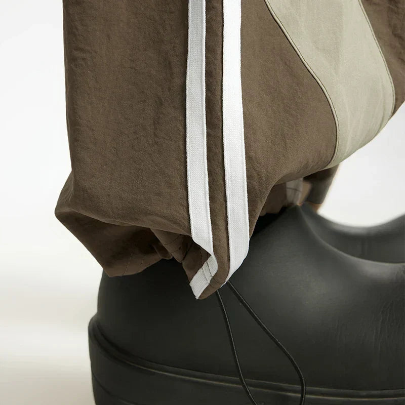 Brown Straight Leg Athletic Pants