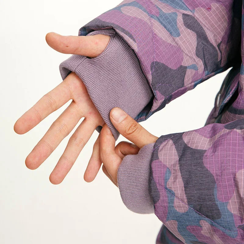 Chaqueta acolchada con estampado de camuflaje