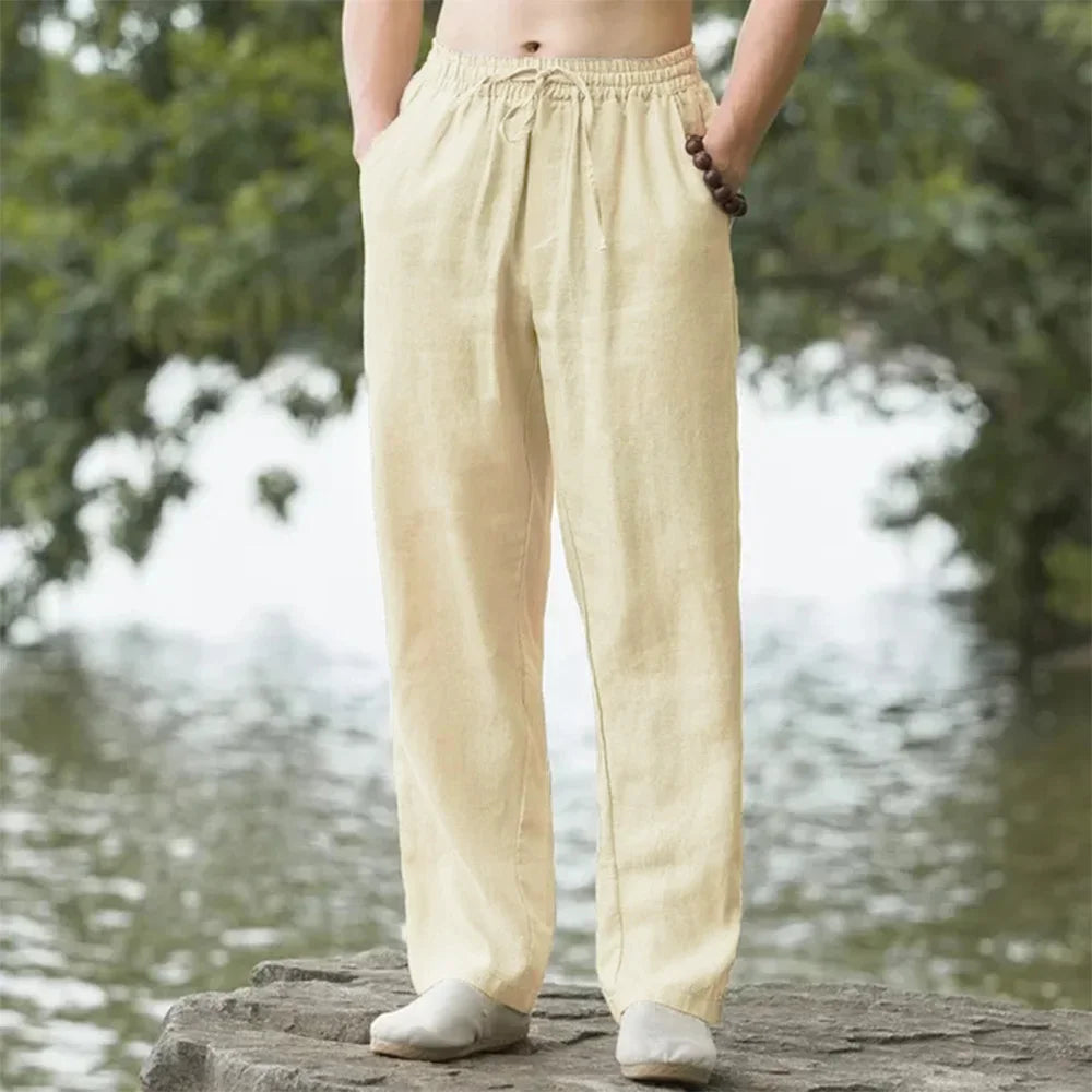 Joggers Cotton Linen Sweatpants Pants
