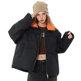 Insulated Padded Zip-up Puffer Jacket
