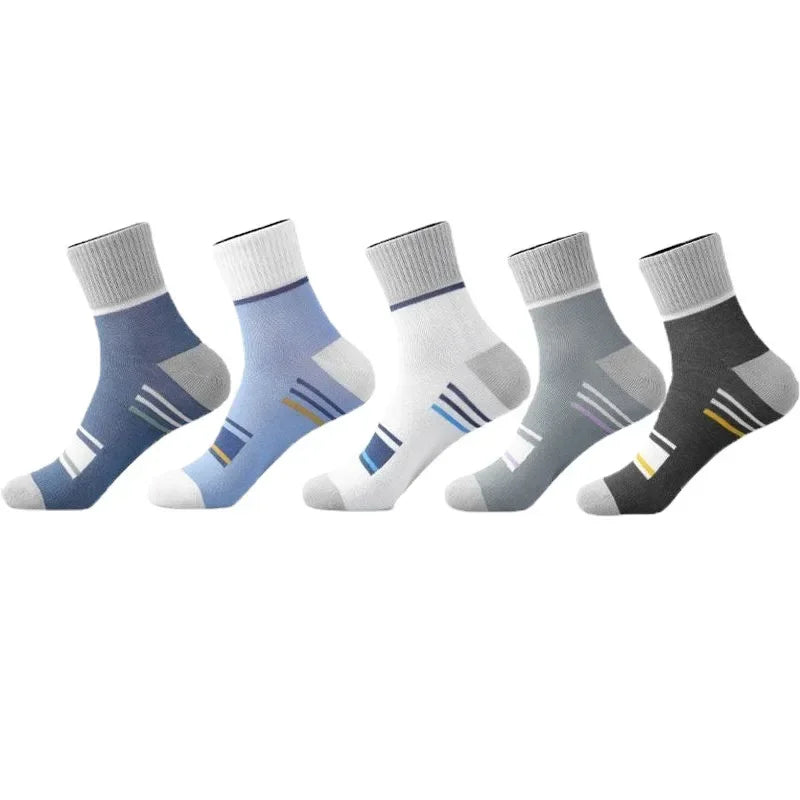 Cotton Striped Middle Height Socks