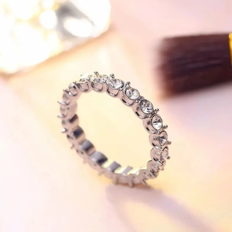 Luxus Silber Zirkonring