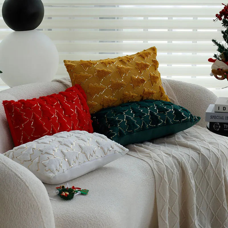 Christmas Tree Pillow Cover for Living Room