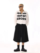 Wide Leg Black Jorts