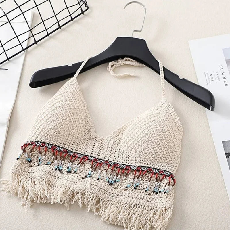 Boho Camisole Women Crochet Knitted Top