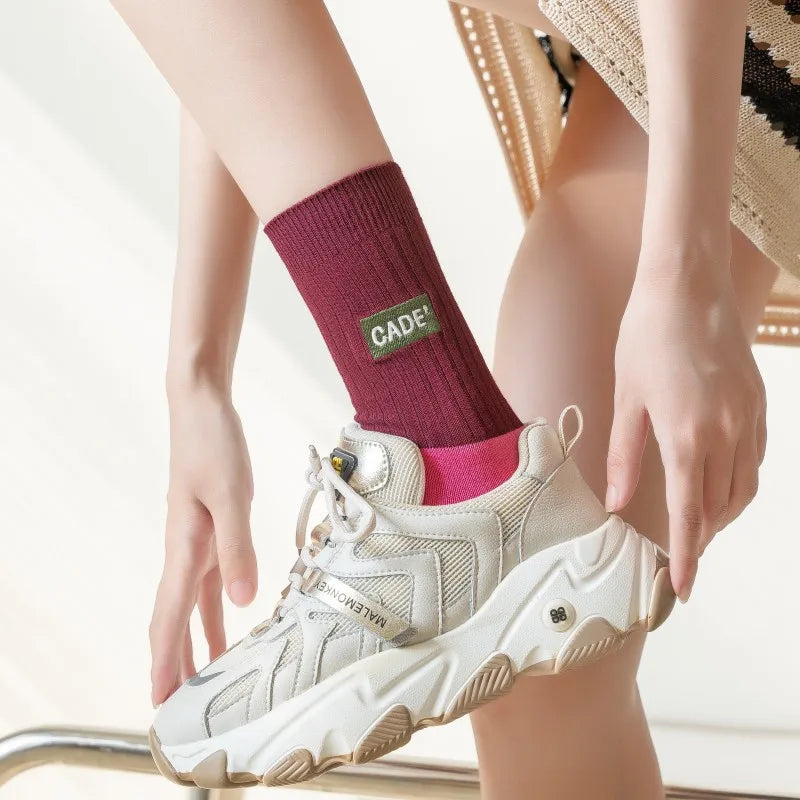 Rose Cute Mid-tube Socks