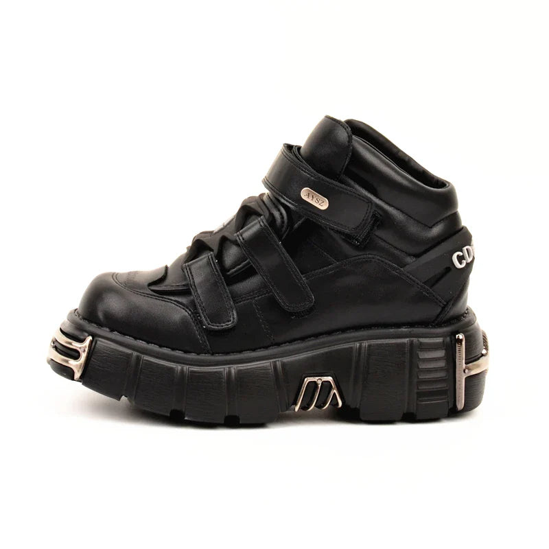 Metall-Plateau-Punk-Gothic-Schuhe
