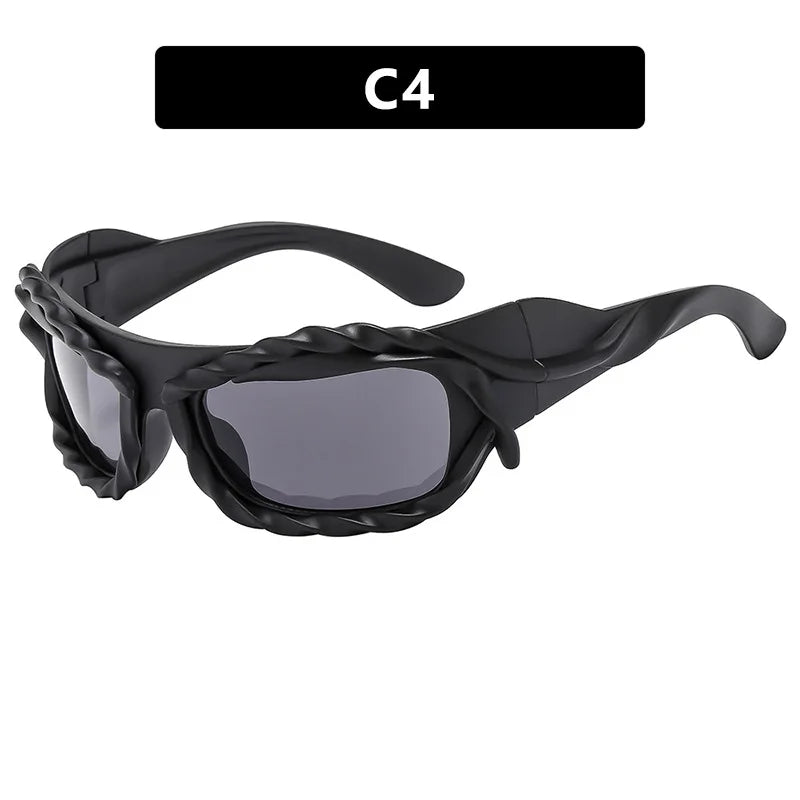 Y2K Twisted Irregular Sunglasses