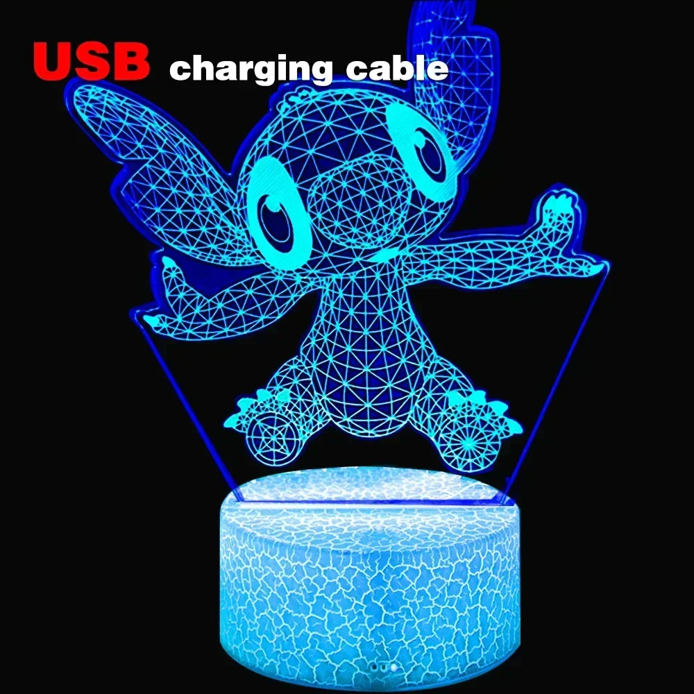 Led Cute Touch Lamp Anime Stitch
