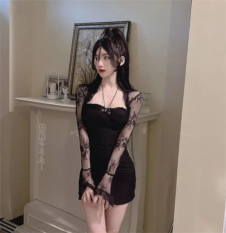 Gothic Hollow Slim Dress