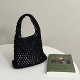 Knitting Crochet Tote Bags Summer Hand Woven