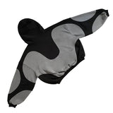 Y2K Bestickter grauer Hoodie