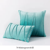 Orange Stripe Velvet Throw Pillow Cover