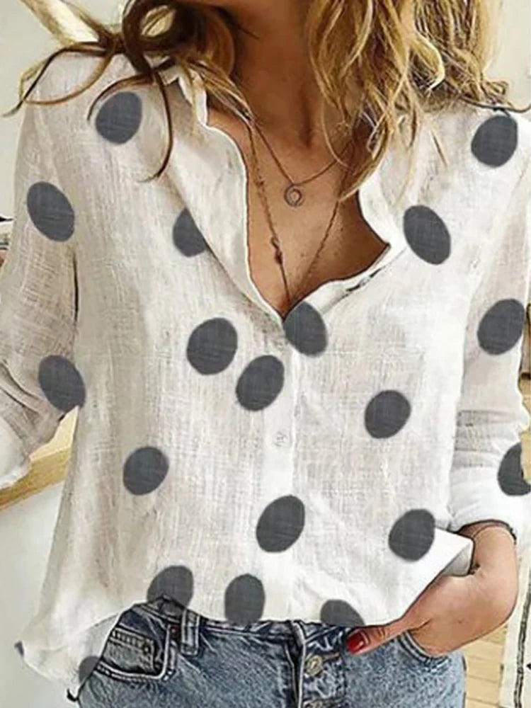 Elegant Cotton Linen Women Shirts