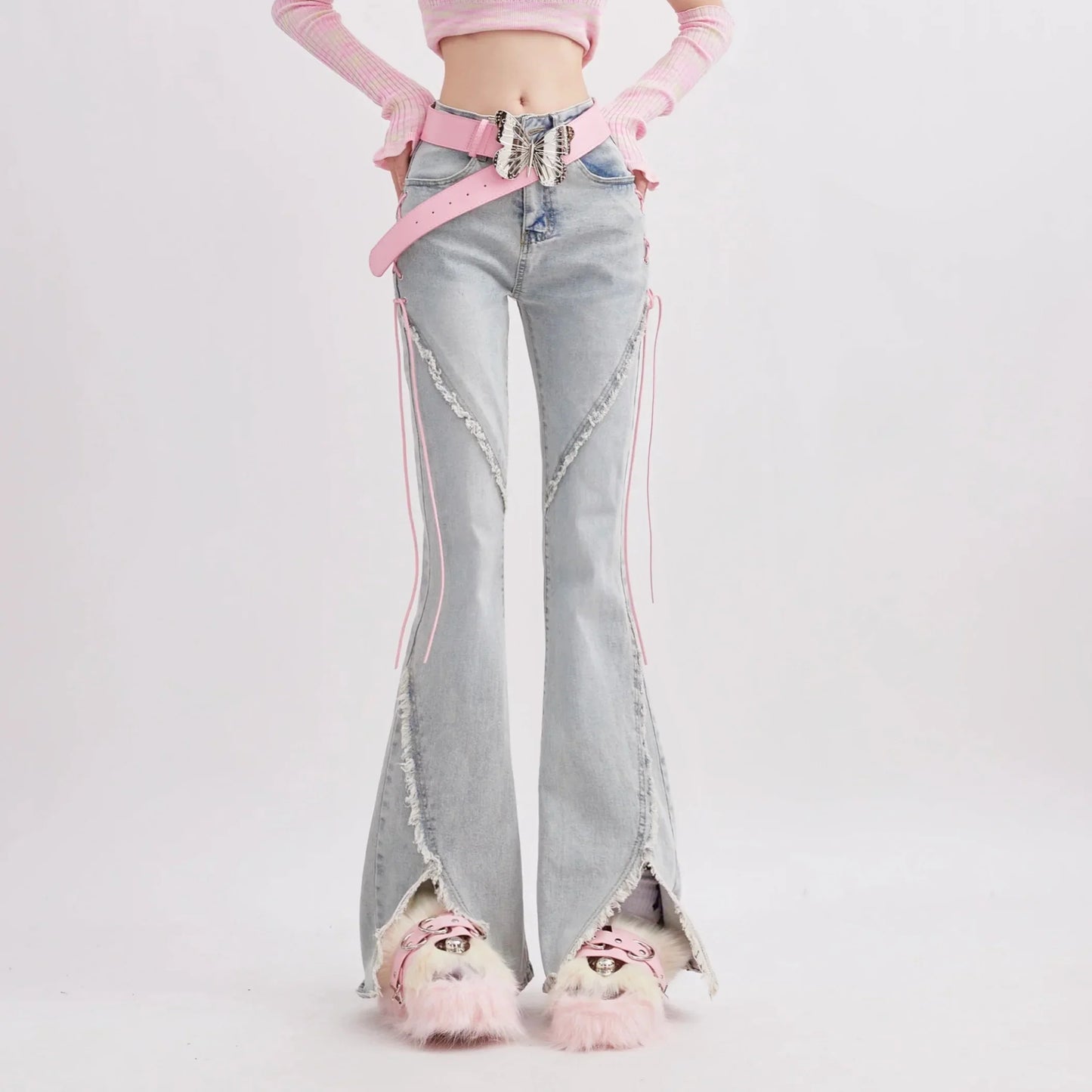 Barbie Core High Waist Flare Jeans