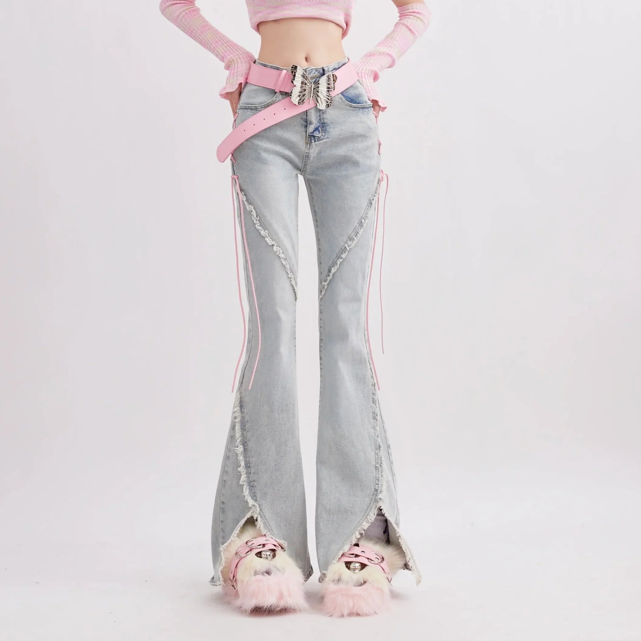 Barbie Core High Waist Flare Jeans
