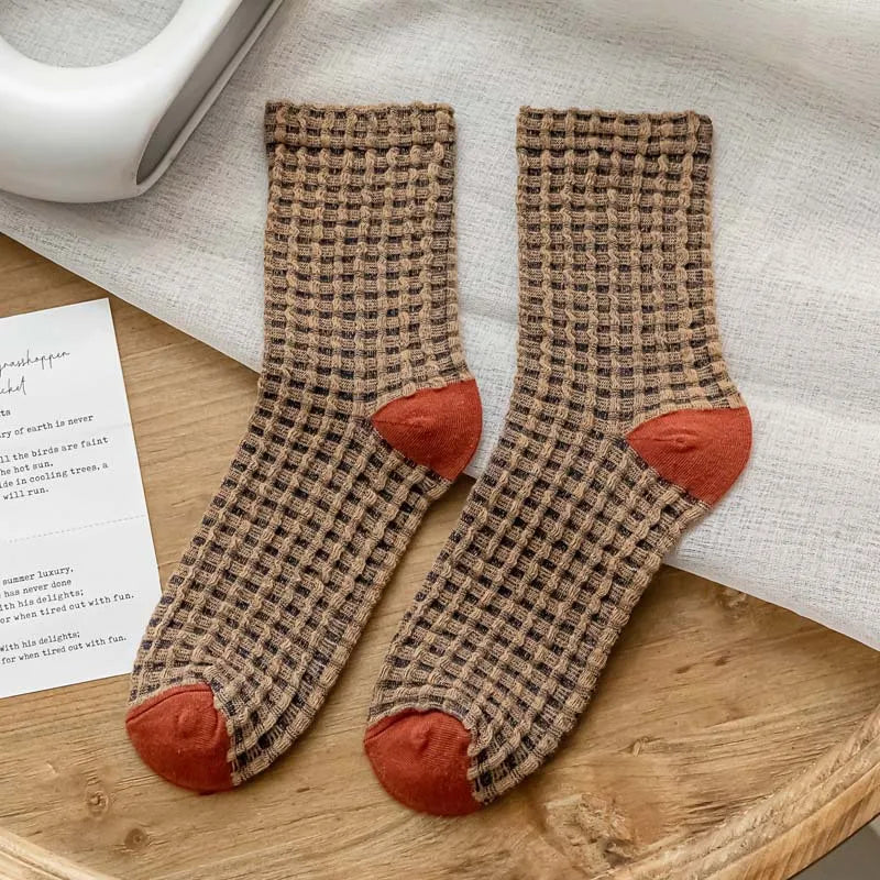 Plaid Retro Thick Socks