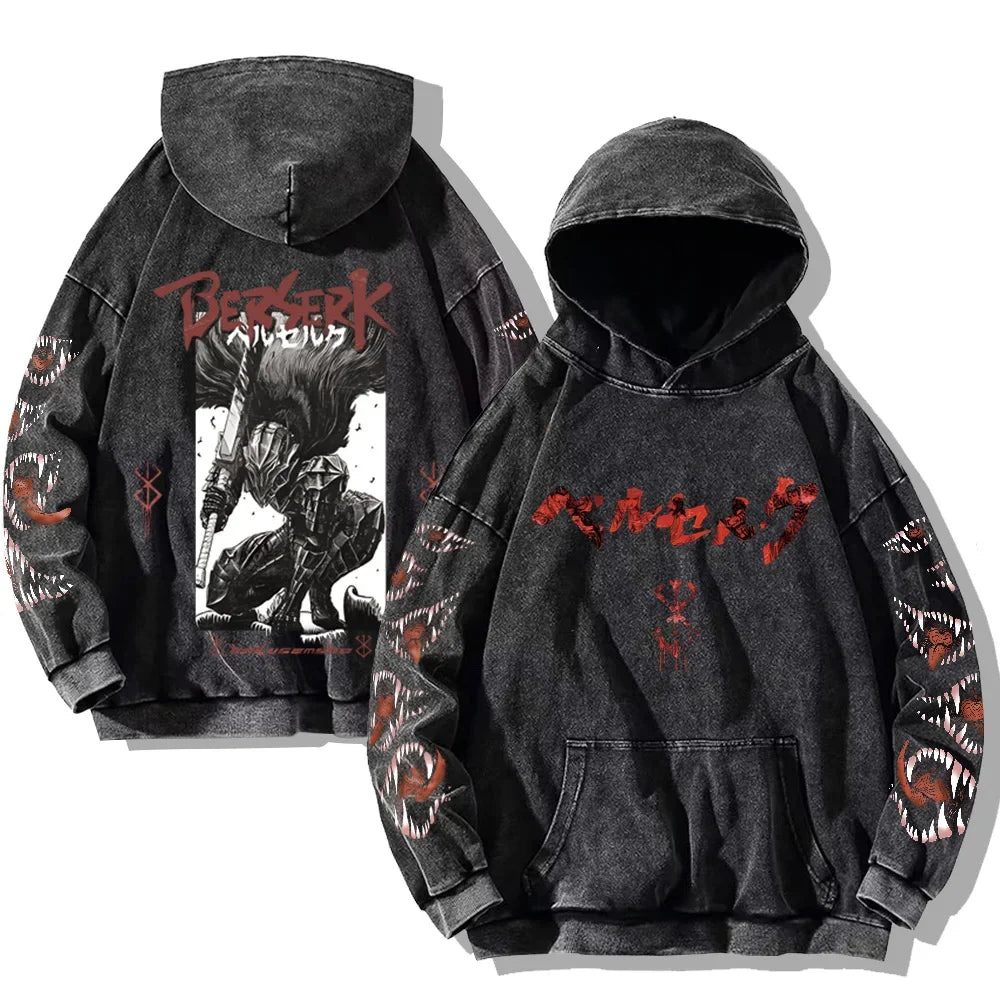 Gothic Anime Printed Vintage Hoodies