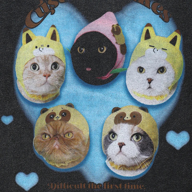 Camiseta de bebé de gato grande con estampado divertido