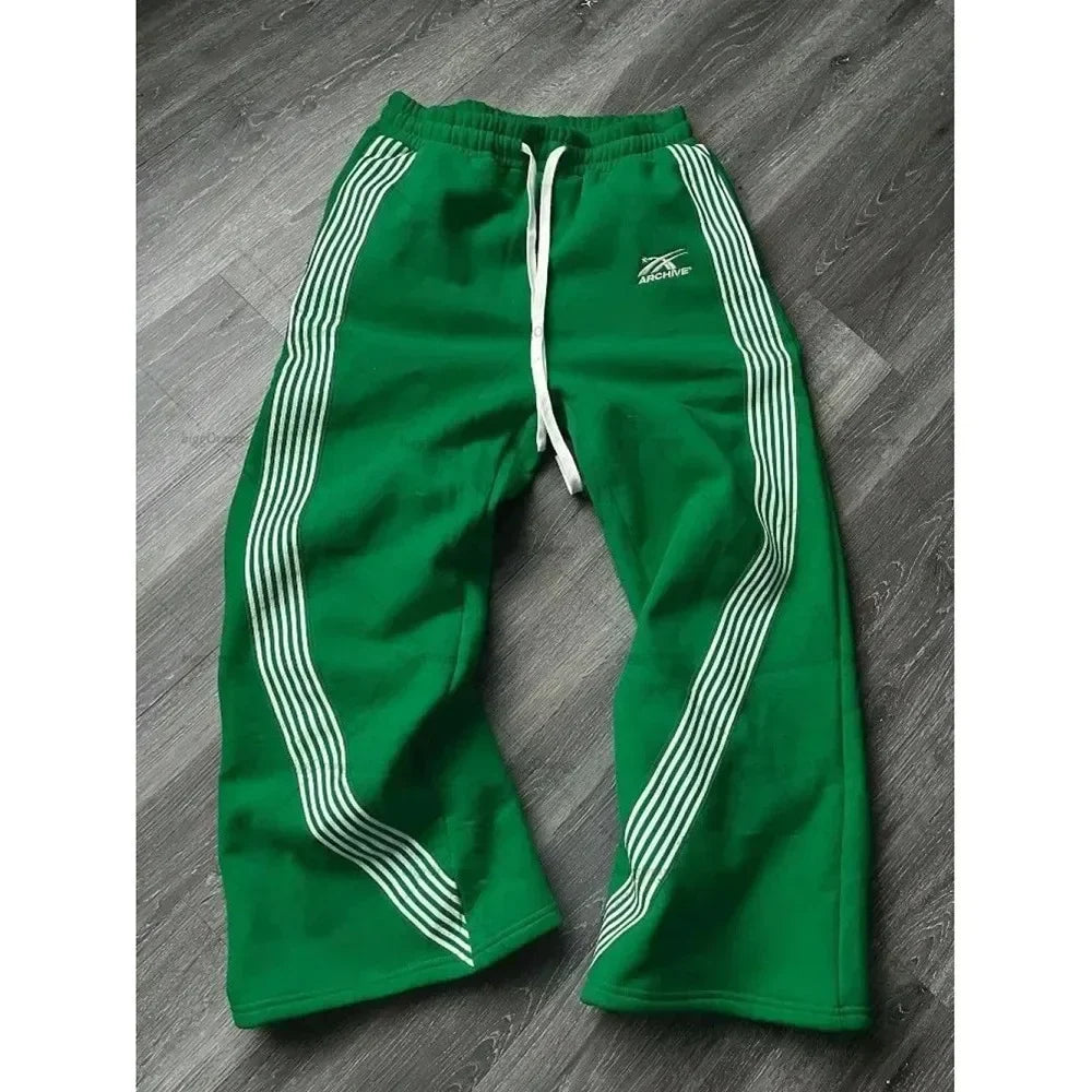 Y2K Striped Pattern Straight Leg Pants