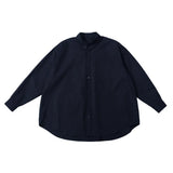 Camisa informal de algodón liso de corte holgado