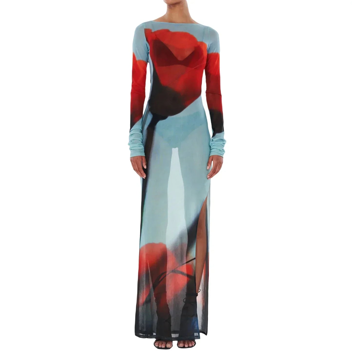 Y2K Sheer Slim Dress