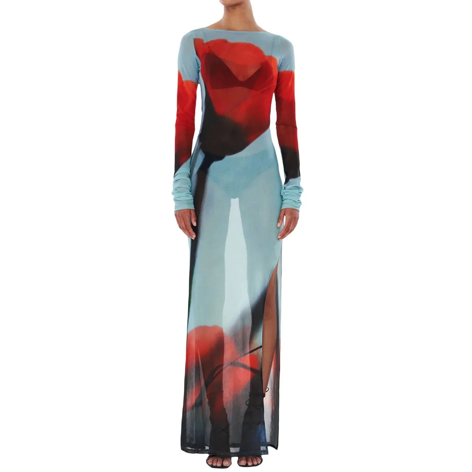 Y2K Sheer Slim Dress