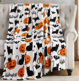 Black Bats Printed Hooded Blanket