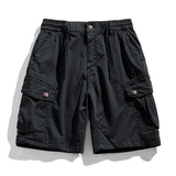 Solid Elastic Waist  Multi Pocket Short