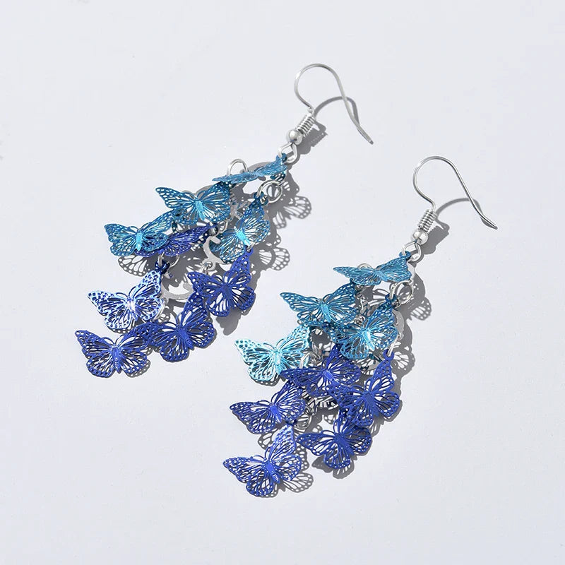 Vintage Hollow Leaves Shiny Earrings