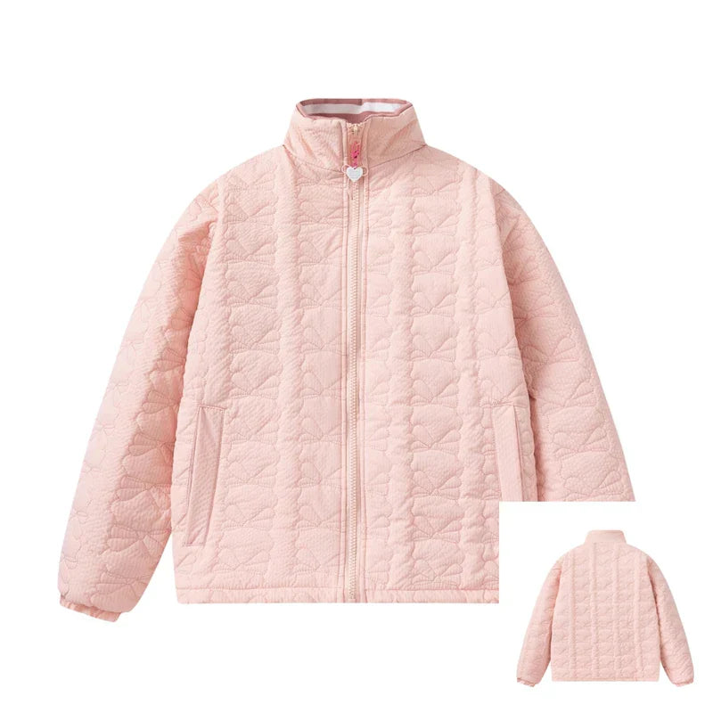 Barbie Core Pink Hearted Puffer Jacket