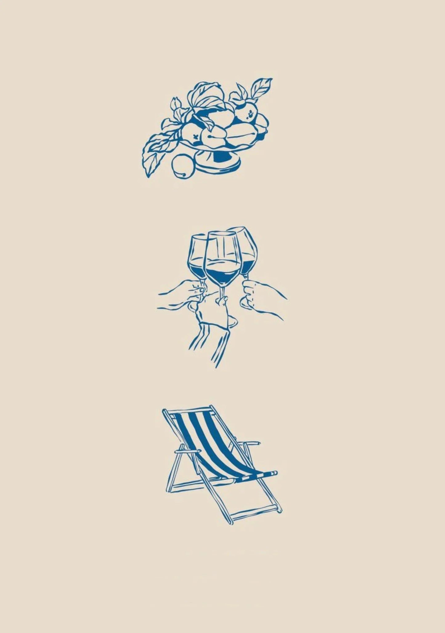 Pósteres de minimalismo relajante junto al mar