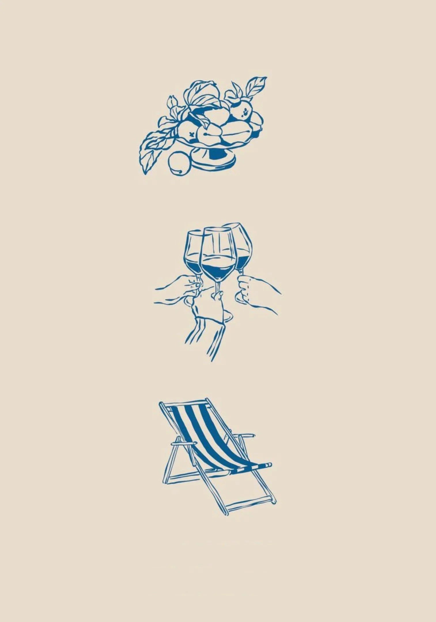 Pósteres de minimalismo relajante junto al mar
