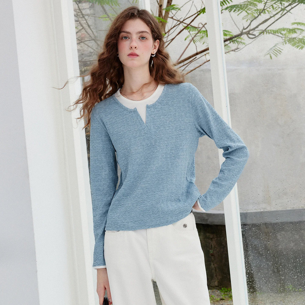 Retro Texture Soft Girl Top