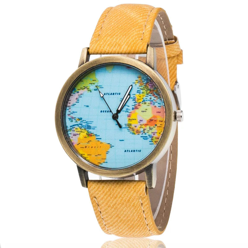 Map Women Luxury Quartz Watch