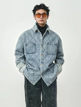 Diamond Stitch Denim Jacket