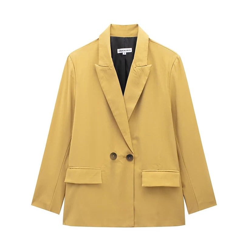 Women Double Breasted Old Money Blazer