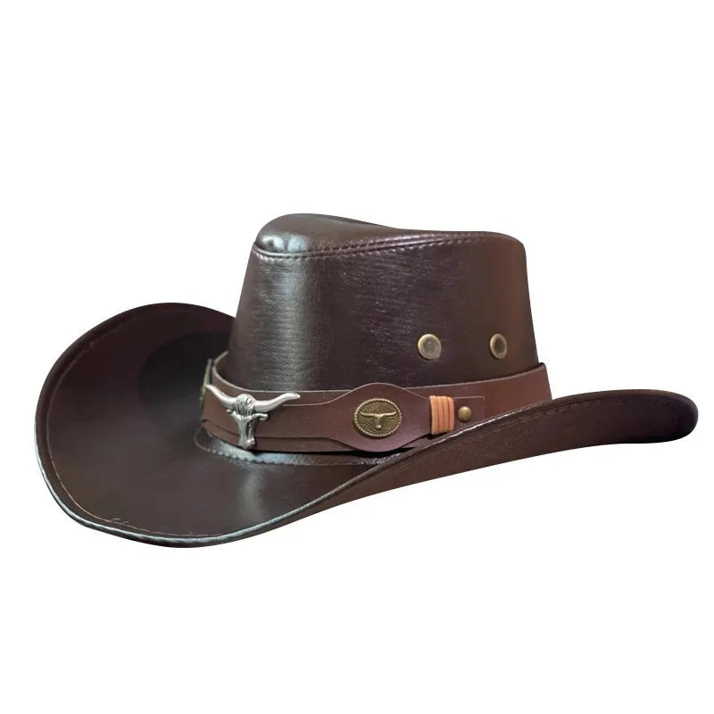 Cowgirl Adjustable Faux Leather Western Hat