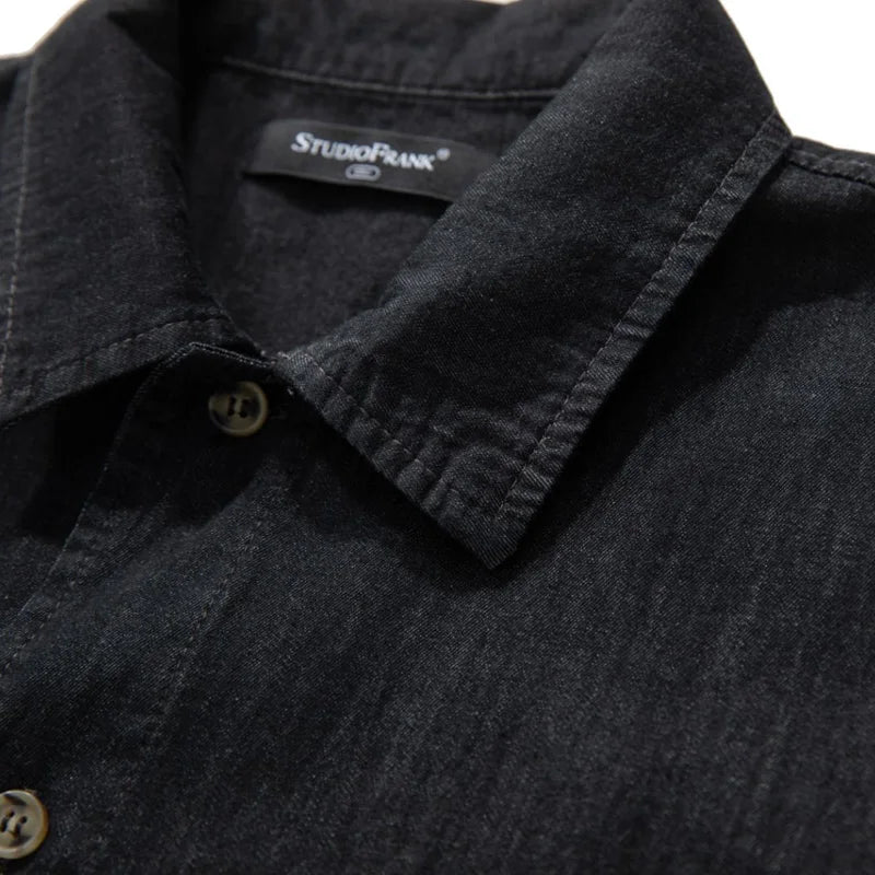 Retro Casual Loose Fit Denim Shirt