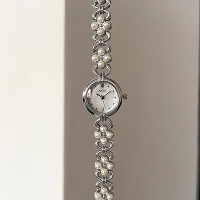 Inlaid Pearl Bracelet Light Luxury Quartz Watch