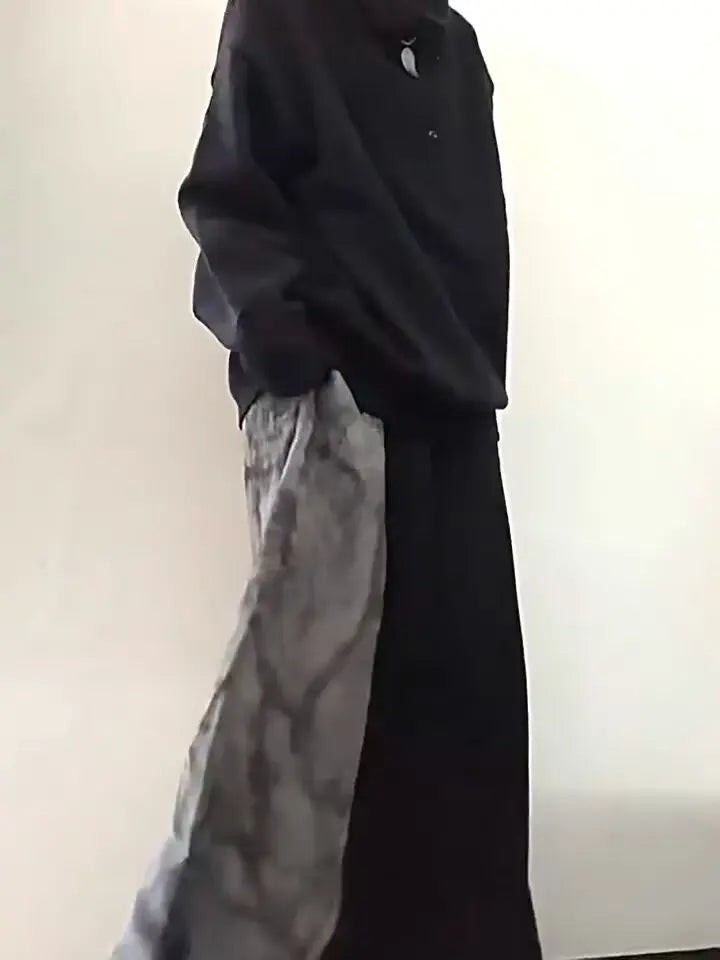 Grunge Black Kimono Blouse