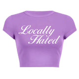 Y2K Locally Hated Crop Top