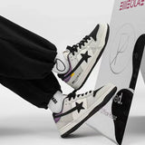 School Retro Multicolor Star Sneakers for Couples