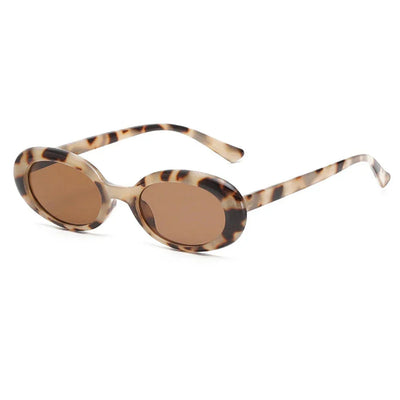Retro Oval Small Frame Gothic Sunglasses