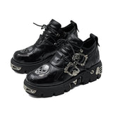 Vintage Dark Punk Lederschuhe